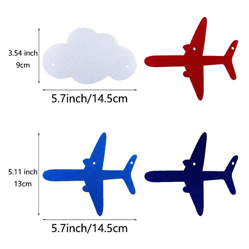 SaktopDeco 2 Pack Airplane Cloud Garland Plane Banner Airplane Party Supplies Plane Aviation Themed Birthday Party Decorations Supplies - Image 2